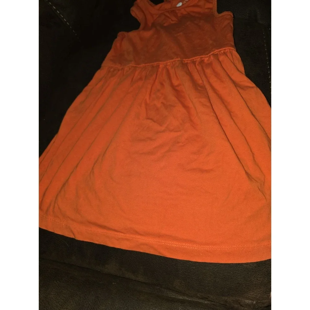 Primary orange dress size 6 7 solid color